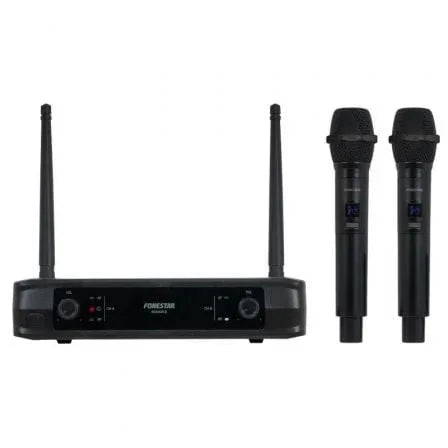 Micrófono Inalámbrico Doble Mano UHF Fonestar SONAIR-2M/ Incluye Receptor - PixelPlaza