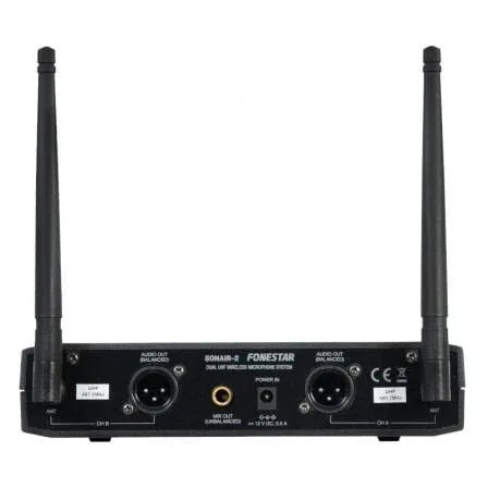 Micrófono Inalámbrico Doble Mano UHF Fonestar SONAIR-2M/ Incluye Receptor - PixelPlaza