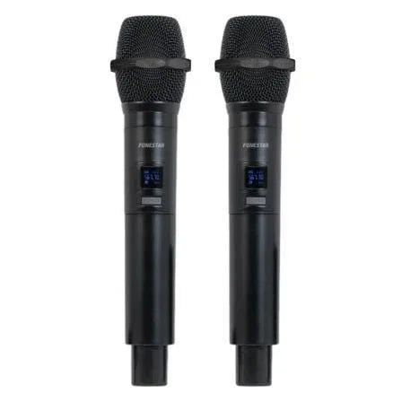 Micrófono Inalámbrico Doble Mano UHF Fonestar SONAIR-2M/ Incluye Receptor - PixelPlaza