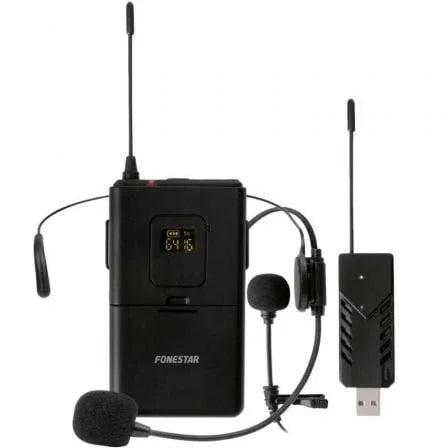 Micrófono de cabeza y solapa UHF Fonestar WI-MIC - PixelPlaza