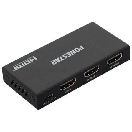 Duplicador HDMI Fonestar FO-22S2ED/ 2x HDMI Hembra - HDMI Macho - PixelPlaza
