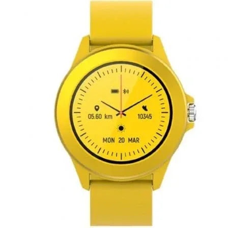 Smartwatch Forever Colorum CW-300/ Notificaciones/ Frecuencia Cardíaca/ Amarillo - PixelPlaza