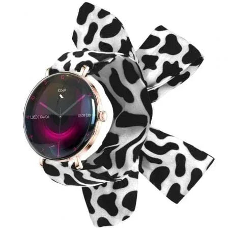 Forever Smartwatch Lucca SB-370/ Notificaciones/ Frecuencia Cardiaca/ Oro Rosa/ Incluye Correa Moteada - PixelPlaza