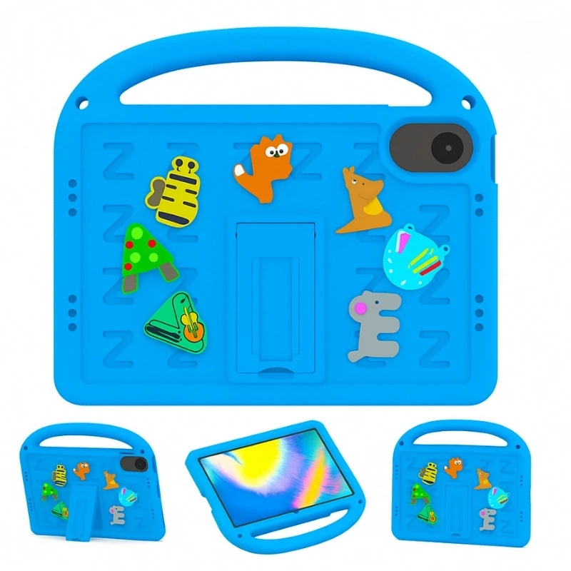 Funda antigolpes dibujos animados para niños con correa Xiaomi Redmi Pad Pro 12.1 Azul