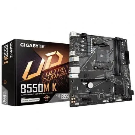 Placa Base Gigabyte B550M K Socket AM4/ DDR4/ PCIe 4.0/ Micro ATX - PixelPlaza