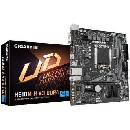 Placa Base Gigabyte H610M H V3 DDR4 Socket 1700/ DDR4/ PCIe 4.0/ Micro ATX - PixelPlaza