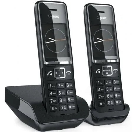 Teléfono Inalámbrico Gigaset Comfort 550/ Pack DUO/ Negro - PixelPlaza