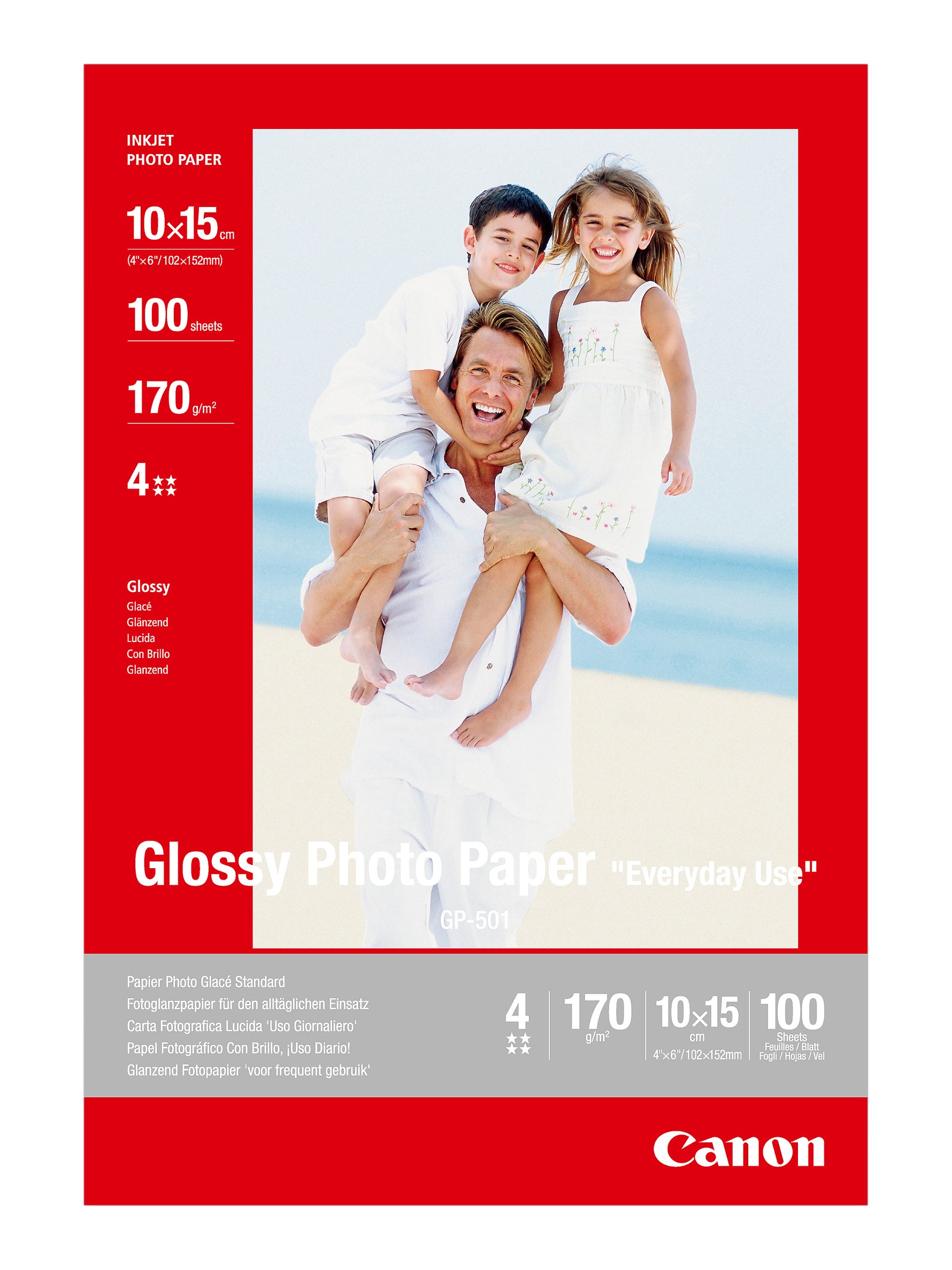 Papel fotografico canon gp - 501 10x15cm 100