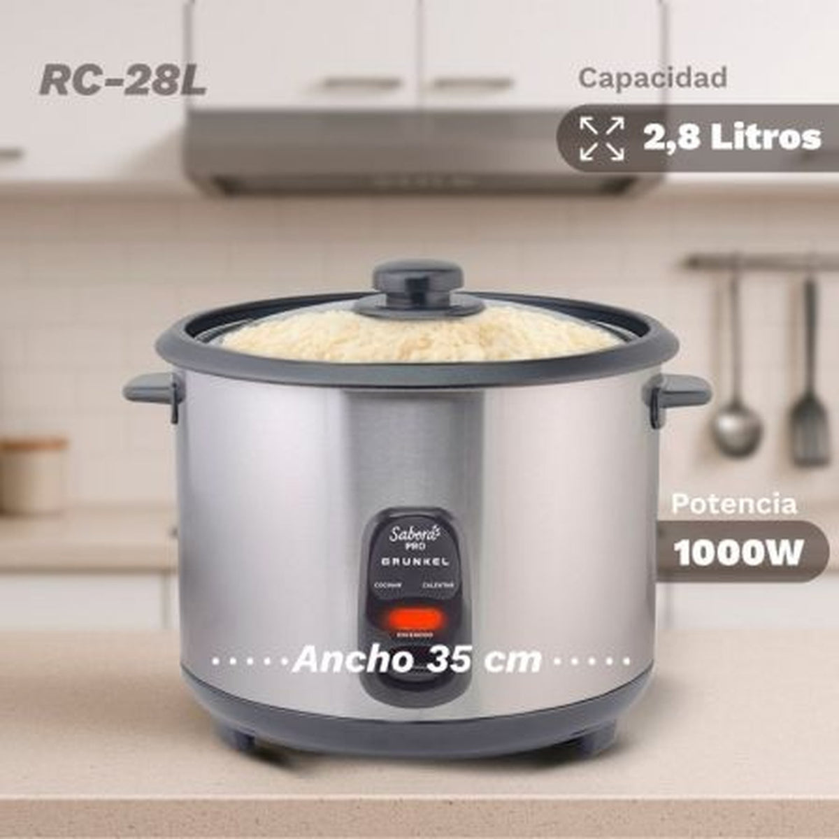 Arrocera Grunkel RC-28L/ 700W/ Capacidad 2.8L