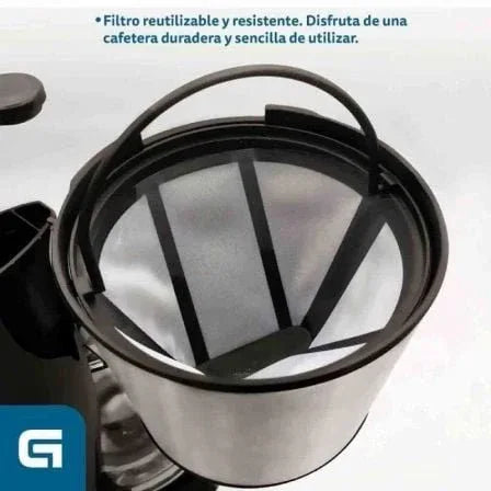 Cafetera de Goteo Grunkel Caf-Naroma/ 12 Tazas/ Negra - PixelPlaza