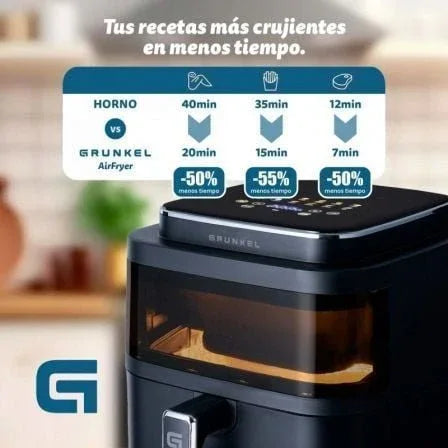 Freidora por Aire Airfryer / Sin Aceite Grunkel Black Light Fryer/ 1400W/ Capacidad 6L - PixelPlaza