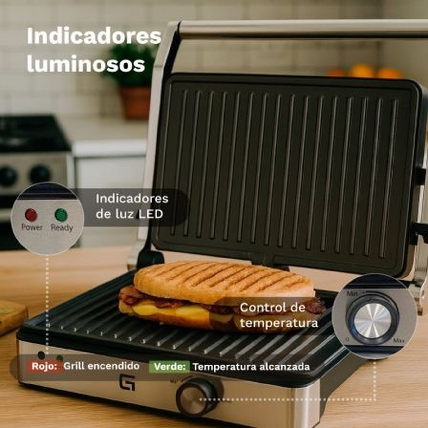 Grill Eléctrico Grunkel GRL-EXTREME/ 2000W/ Tamańo 290*260mm