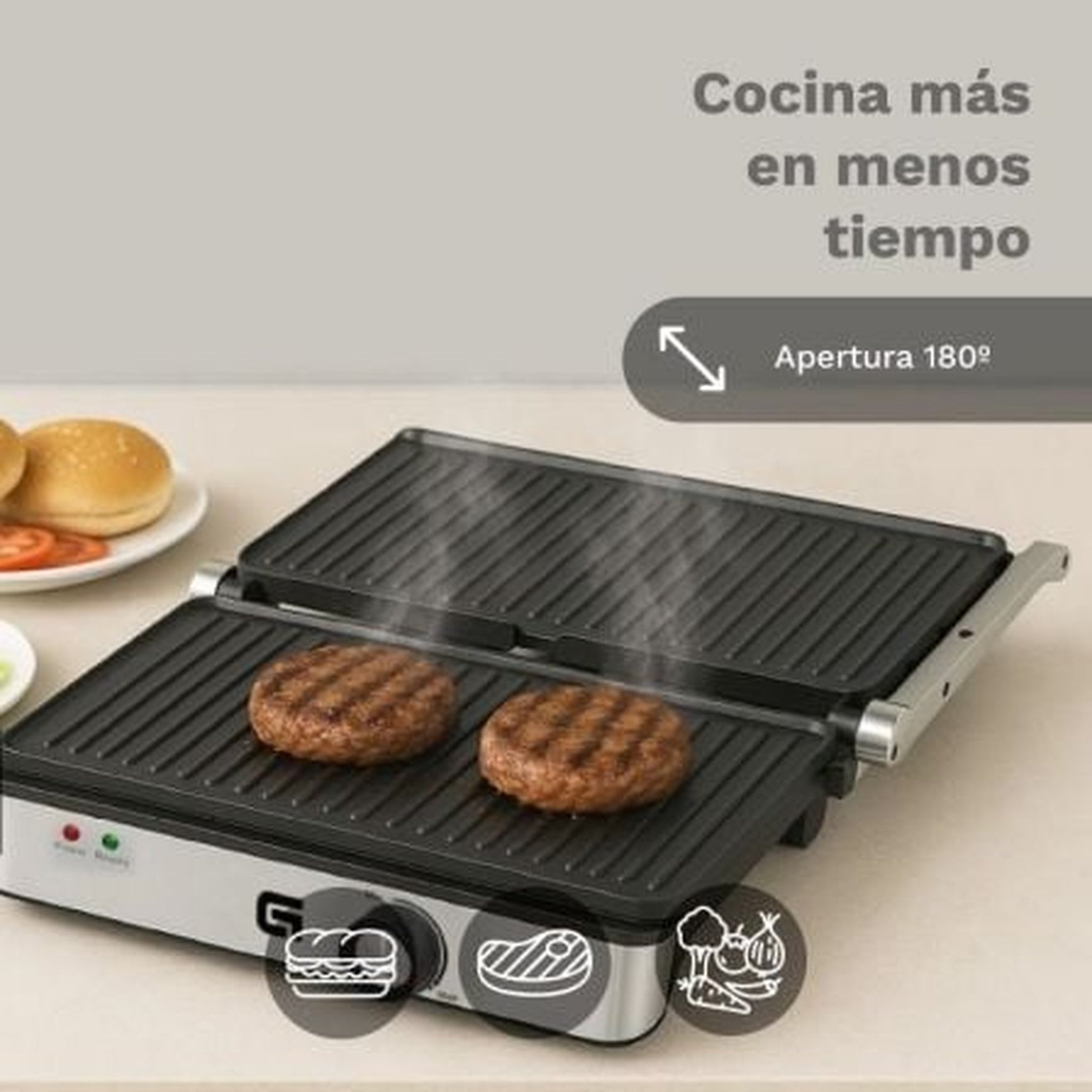 Grill Eléctrico Grunkel GRL-EXTREME/ 2000W/ Tamańo 290*260mm