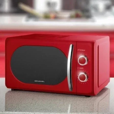 Microondas Grunkel Vintage MW-20ROJO/ 700W/ Capacidad 20L/ Rojo - PixelPlaza