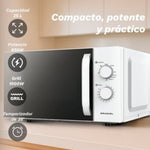 Microondas Grunkel MWG-25GRILL/ 850W/ Capacidad 25L/ Funcion Grill/ Blanco