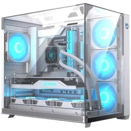 Caja Gaming Semitorre Hiditec SKY/ Blanco - PixelPlaza