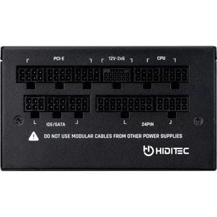 Fuente de Alimentación Hiditec GDX1050 V3/ 1050W/ Ventilador 14cm/ ATX 3.1/ PCIe 5.1/ 80 Plus Gold - PixelPlaza