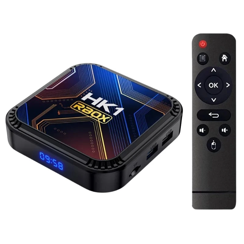 HK1 Rbox K8S 4GB/64GB Negro Android 13 8K WiFi Bluetooth RK3528 TV Box