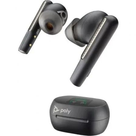 Auriculares Bluetooth Poly Voyager Free 60+ UC M con estuche de carga + Adaptador BT700/ Autonomía 10h/ Negros - PixelPlaza