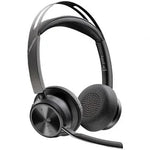 Auriculares Inalámbricos Poly Voyager Focus 2 Microsoft Teams + Adaptador USB-C-A + Soporte de Carga/ con Micrófono/ Bluetooth/ Negros - PixelPlaza