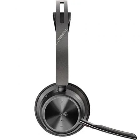 Auriculares Inalámbricos Poly Voyager Focus 2 Microsoft Teams + Adaptador USB-C-A + Soporte de Carga/ con Micrófono/ Bluetooth/ Negros - PixelPlaza