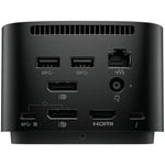 Docking USB Tipo-C HP G4/ 2xUSB/ 2xUSB Tipo-C/ 1xAC/ 1xHDMI/ 1xRJ45/ 2xDisplayPort/ 1xThunderbolt/ 2xUSB PD/ 1xUSB Tipo-C PD/ 2xTarjetas NIC/ Negro - PixelPlaza