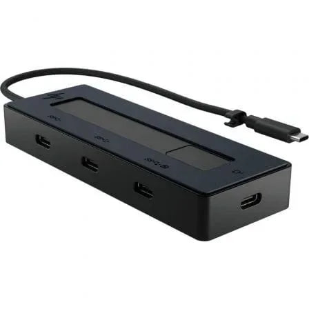 Hub USB Tipo-C HP 6G843AA/ 3xUSB Tipo-C/ 1xUSB Tipo-C PD/ Negro y Azul - PixelPlaza