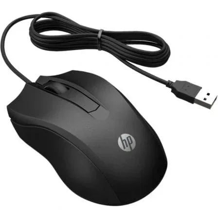 Ratón HP 105/ Hasta 1600 DPI/ Negro - PixelPlaza