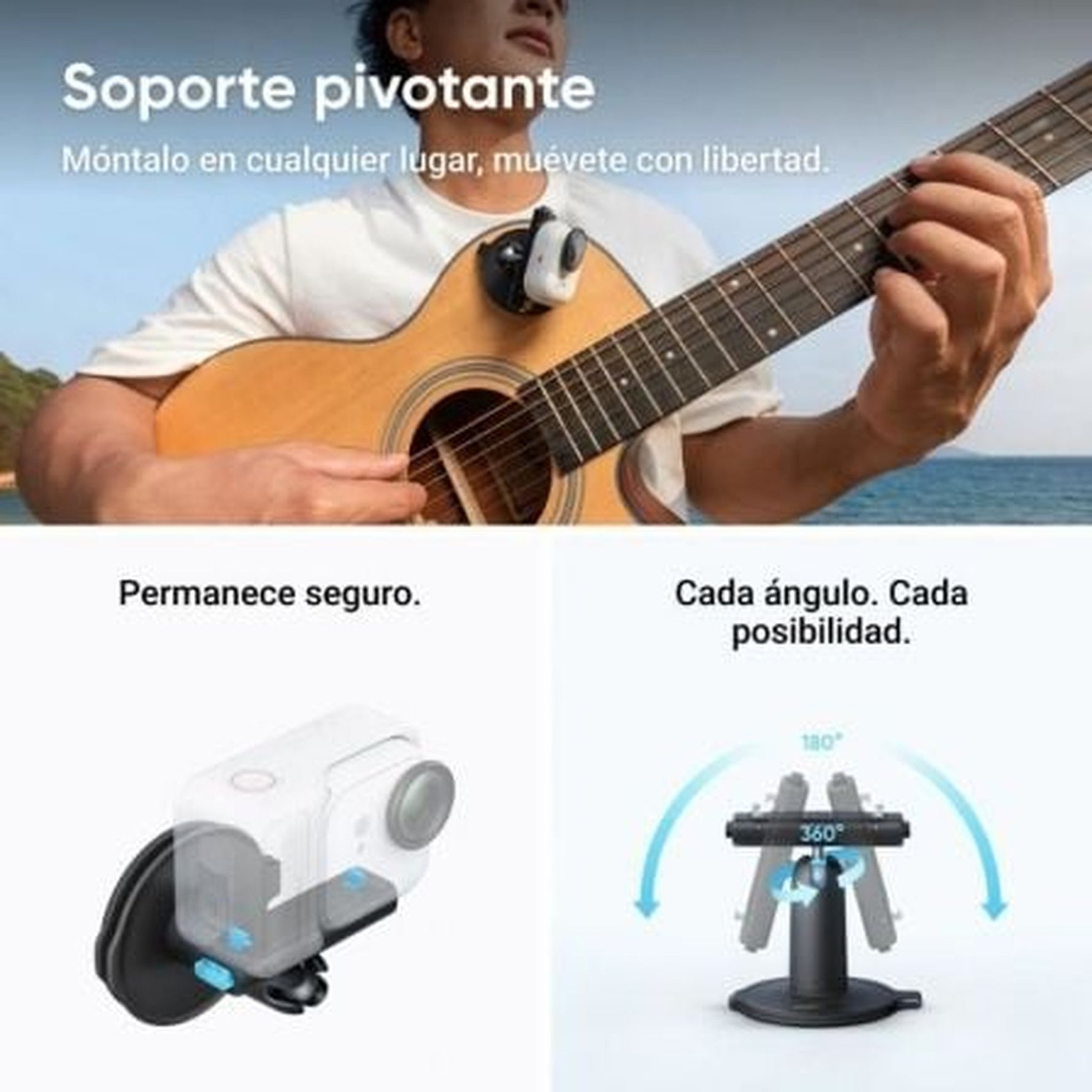 Cámara Digital Deportiva Insta360 GO Ultra Pack Creador/ 4K/ Ángulo de visión 360ş/ Negra