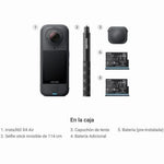 Cámara Digital Deportiva Insta360 X4 Air Pack Principiante/ 8K/ Ángulo de visión 360ş/ Negra