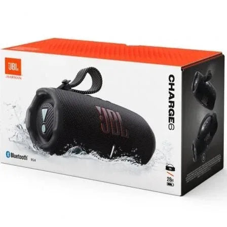 Altavoz con Bluetooth JBL Charge 6/ 45W/ 1.0/ Negro - PixelPlaza