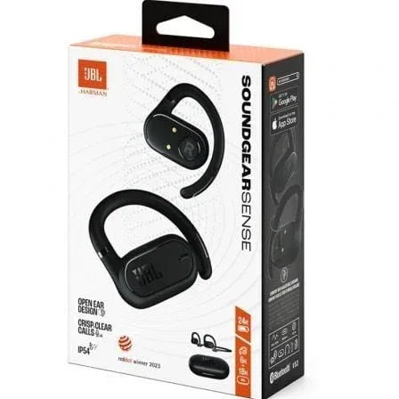 Auriculares Bluetooth JBL Soundgear Sense con estuche de carga/ AutonomĒa 8h/ Negros - PixelPlaza