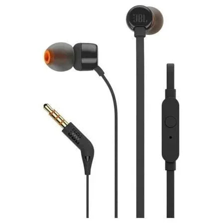 Auriculares Intrauditivos JBL Tune 110/ con Micrófono/ Jack 3.5/ Negros - PixelPlaza
