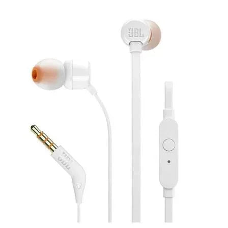 Auriculares Intrauditivos JBL Tune 110/ con Micrófono/ Jack 3.5/ Blancos - PixelPlaza