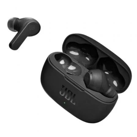 Auriculares Bluetooth JBL Wave 200TWS con estuche de carga/ Autonomía 5h/ Negros - PixelPlaza