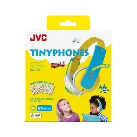 Auriculares Infantiles JVC HA-KD7/ Jack 3.5/ Amarillos - PixelPlaza