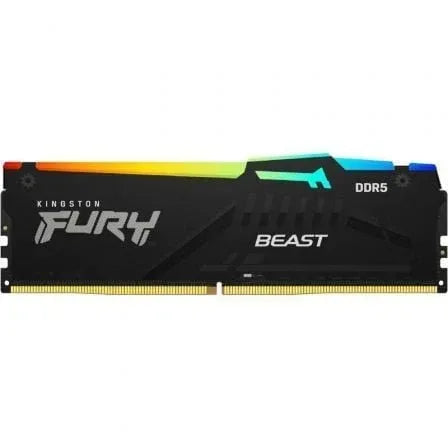 Memoria RAM Kingston FURY Beast RGB 16GB/ DDR5/ 6000MHz/ 1.35V/ CL36/ DIMM - PixelPlaza