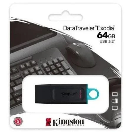 Pendrive 64GB Kingston DataTraveler Exodia USB 3.2 - PixelPlaza