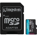 Tarjeta de Memoria Kingston CANVAS Go! Plus 128GB microSD XC con Adaptador/ Clase 10/ 200MBs - PixelPlaza