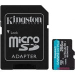 Tarjeta de Memoria Kingston CANVAS Go! Plus 256GB microSD XC con Adaptador/ Clase 10/ 200MBs - PixelPlaza