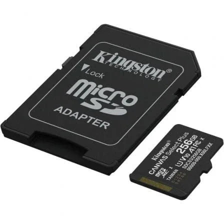 Tarjeta de Memoria Kingston CANVAS Select Plus 256GB microSD XC con Adaptador/ Clase 10/ 150MBs - PixelPlaza