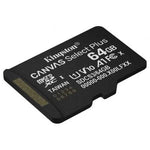 Tarjeta de Memoria Kingston CANVAS Select Plus 64GB microSD XC/ Clase 10/ 100MBs - PixelPlaza