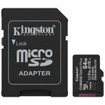 Tarjeta de Memoria Kingston CANVAS Select Plus 64GB microSD XC con Adaptador/ Clase 10/ 100MBs - PixelPlaza