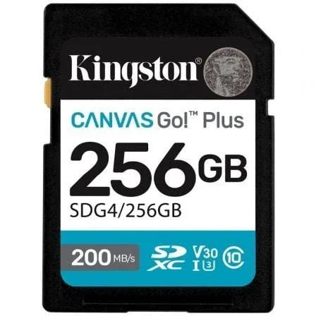 Tarjeta de Memoria Kingston CANVAS Go! Plus 256GB SD XC/ Clase 10/ 200MBs - PixelPlaza