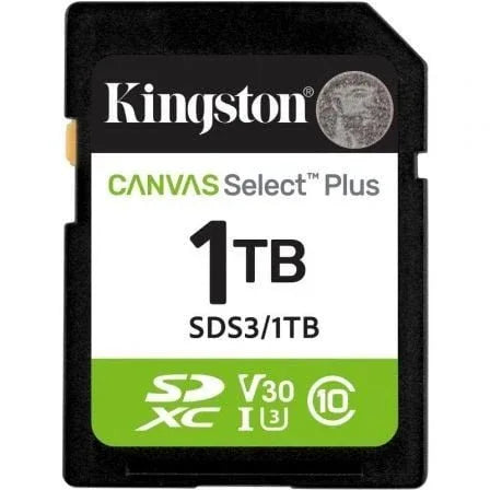 Tarjeta de Memoria Kingston CANVAS Select Plus 1TB SD XC/ Clase 10/ 150MBs - PixelPlaza