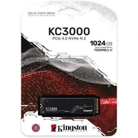 Disco SSD Kingston KC3000 1TB/ M.2 2280 PCIe Gen4/ con Disipador de Calor/ Full Capacity - PixelPlaza