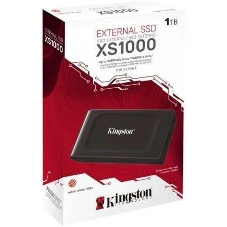 Disco Externo SSD Kingston XS1000 1TB/ USB 3.2/ Negro - PixelPlaza