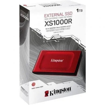 Disco Externo SSD Kingston XS1000 1TB/ USB 3.2/ Rojo - PixelPlaza