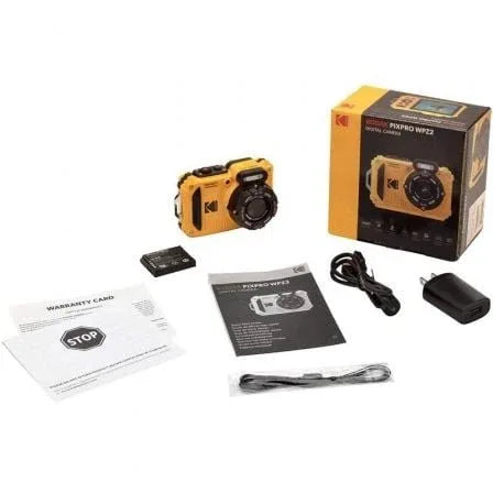 Cámara Digital Deportiva Kodak Pixpro WPZ2/ 16MP/ Zoom Óptico 4x/ Amarilla - PixelPlaza