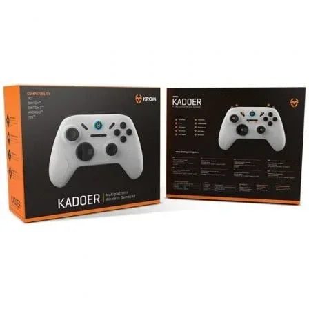 Gamepad Krom Kadoer Inalámbrico/ Blanco - PixelPlaza
